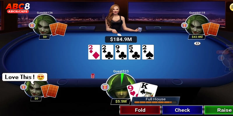 Poker game - Trò chơi hấp dẫn trên hệ thống ABC8